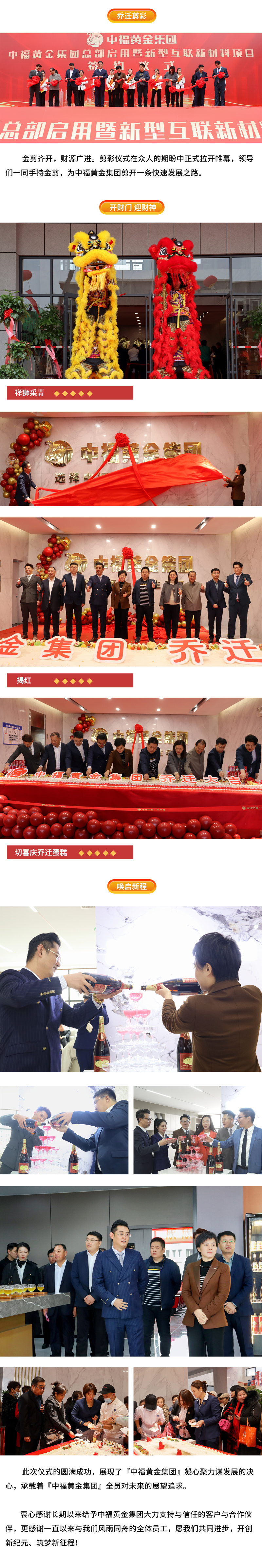 焕新启程，共创未来——『中福黄金集团』总部启用暨新型互联新材料项目签约仪式圆满成功(图2)